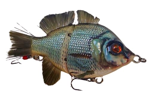 4.5" RF Gillman Glide Bait Bass Musky Striper Fishing Big Lure Multi Jointed Shad Trout Kits Slow Sinking or Floating (Silver Shiner, Floater)
