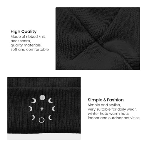 Goth Embroidery Beanie Knit Hat for Men & Women - Medium / Color27