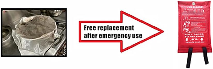 Inf-way Emergency Fire Blanket for Home and Kitchen, 5 Size for Choice, 1 Pack Fire Blanket 3.3x3.3ft