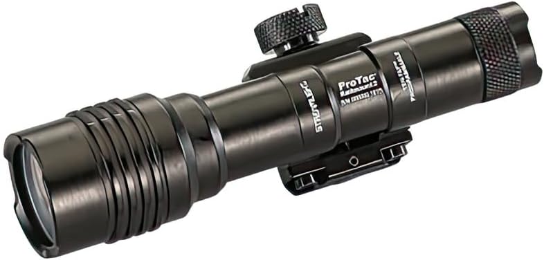 Streamlight 88059 ProTac Rail Mount 2 625-Lumen Weapon Light with CR123A Batteries and Remote Pressure Switch, Tail Switch, Clips, Black, Box