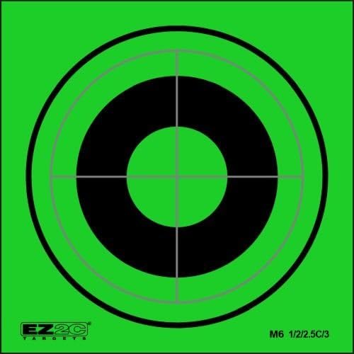 EZ2C Mini Shooting Targets, Bright Flourescent Self-Adhesive 3.5" x 3.5" (Tear-Off Pads of 25 or 100)