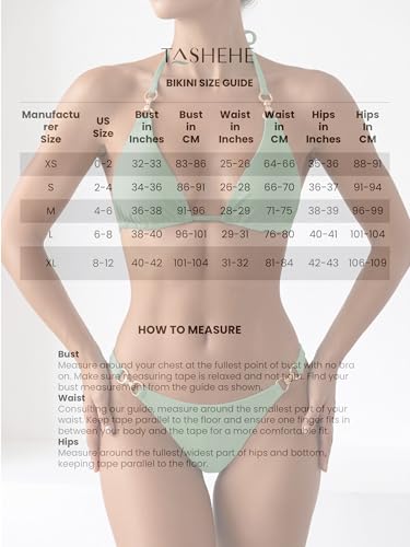 Women's Triangle Bikini Set Medium White with Metal Ring String Halter Two-Piece Swimsuit