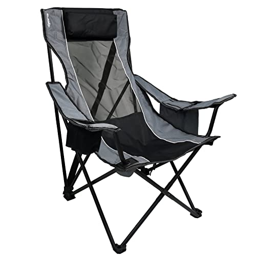 Kijaro Elite Sling Camping Chair - Perfect for Chilling at Outdoor Activities, Sports Games, & Family Events - Hallett Peak Gray…