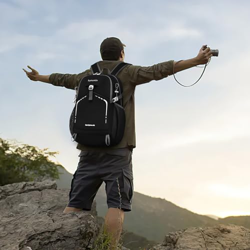 35L Lightweight Packable Backpack ? Durable Foldable Daypack for Travel, Hiking, and Gym (Black)