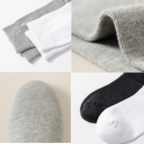 Men's Crew Socks 6 Pairs - Breathable Cotton Moisture-Wicking with Elastic Band, Variation 9-11 / Mix01