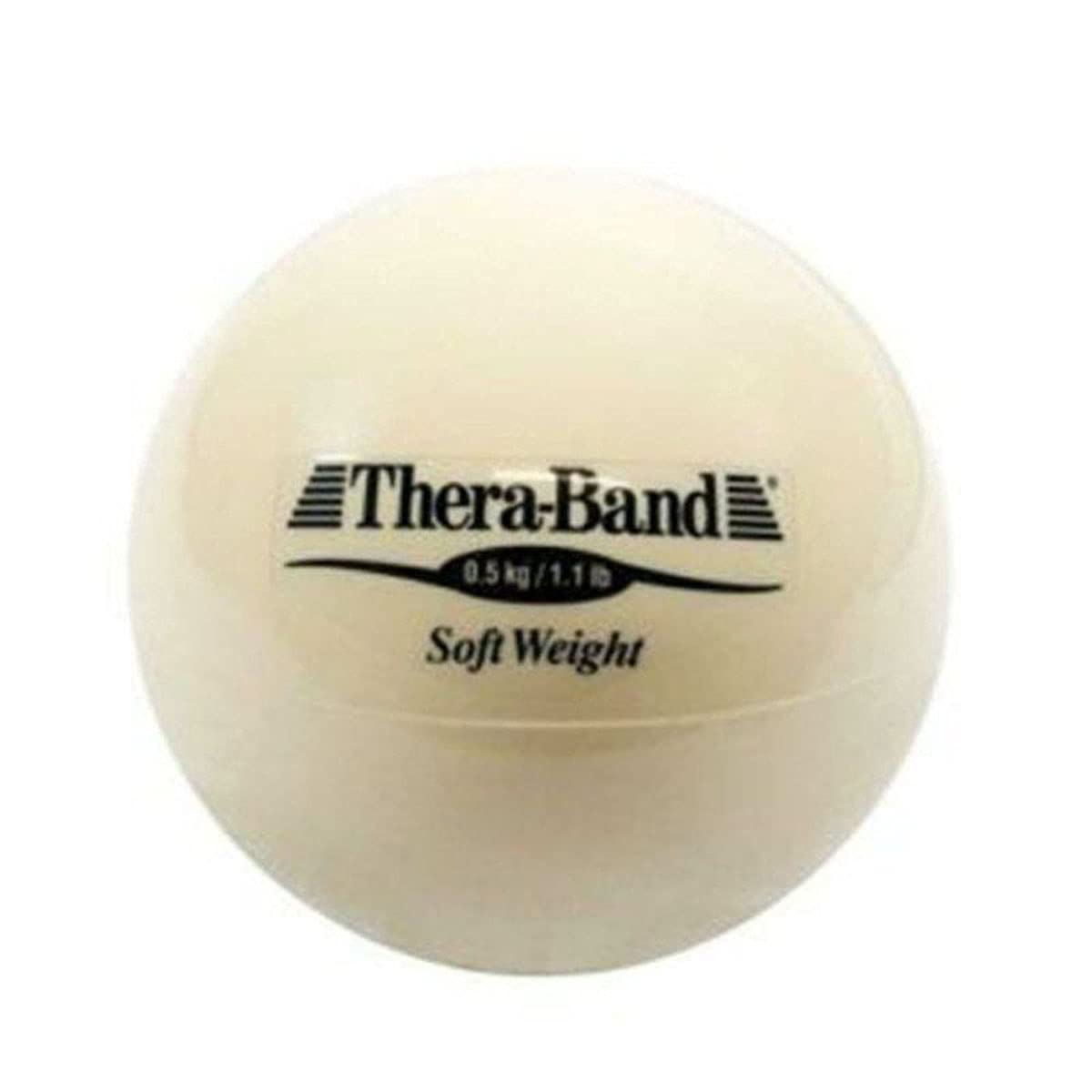 THERABAND Soft Weight, 4.5" Diameter, Weighted Balls for Baseball, Weighted Balls for Softball, Hand Held Ball Shaped Isotonic, Shoulder Strength, Rotator Cuff & Throwing Trainer, Yellow, 2.2LB