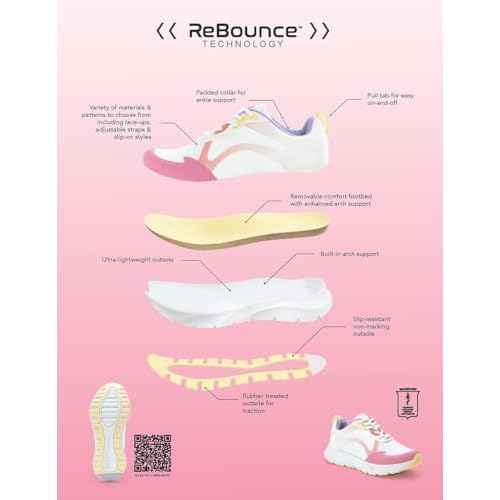 Alegria Women's Exhault ReBounce Sport Lightweight Athletic Shoe Mesh Upper
