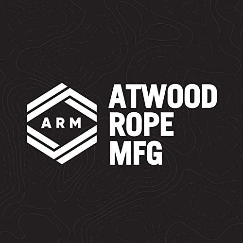 Atwood Rope Ready Rope™ Micro Cord Dispenser 125ft 100lb Test, Camping Gear Survival Tool, Built in Storage, Cutting Blade, Cord Grip, Gear Loop, Made in USA (Reflective Black)