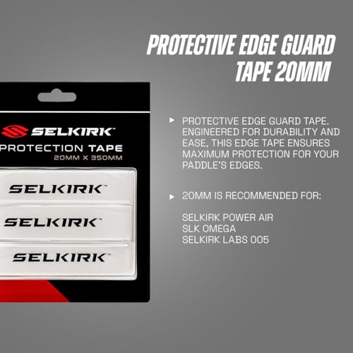 Pickleball Edge Guard Tape 20mm x 350mm White - Paddle Protection Accessory