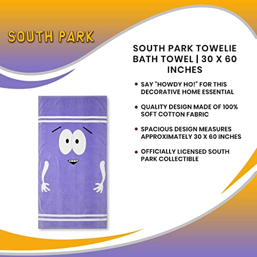 South Park Towelie Bath Towel - Soft Cotton Beach & Pool Towel, 30x60 Inches