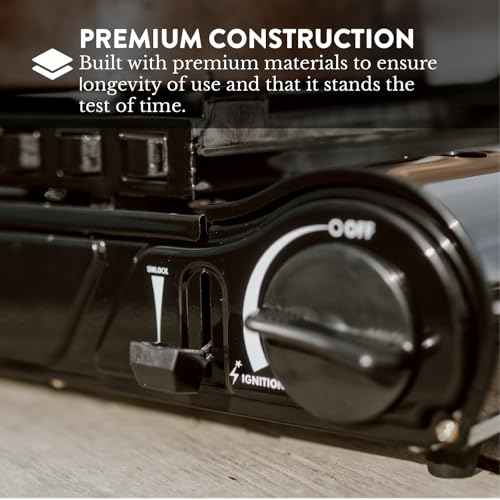 GasOne 15,000 BTU Propane or Butane Stove Dual Fuel Stove Portable Camping Stove - Patented - with Carrying Case Great for Emergency Preparedness Kit