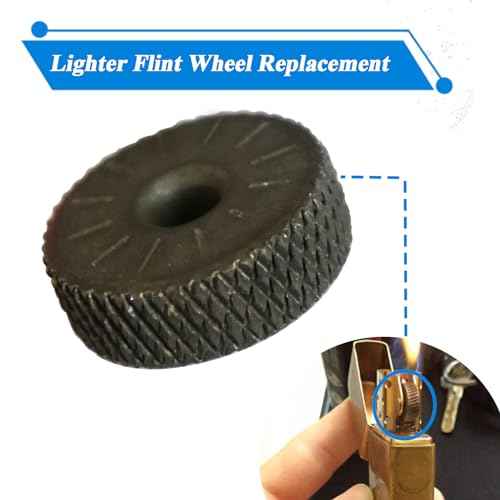 Universal Lighter Replacement Repair Kit for Oil Lighters, Black Flint Wheel