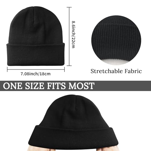 PFFY Unisex Beanie Hats for Men Women Knit Winter Beanies
