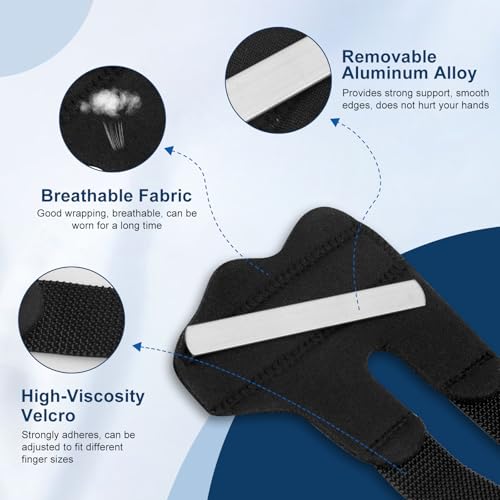 5Pcs Trigger Finger Splint, Finger Braces Joint Stabilizer, Adjustable Mallet Splint and Hand Brace, Finger Straightener for Arthritis ? Fits Thumb, Index, Middle, Ring and Pinky Fingers(5PCS)