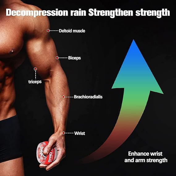 Auto-Start Wrist Power Gyro Ball, Wrist Strengthener and Forearm Exerciser for Stronger Arm Fingers Wrist Bones and Muscle with LED Lights