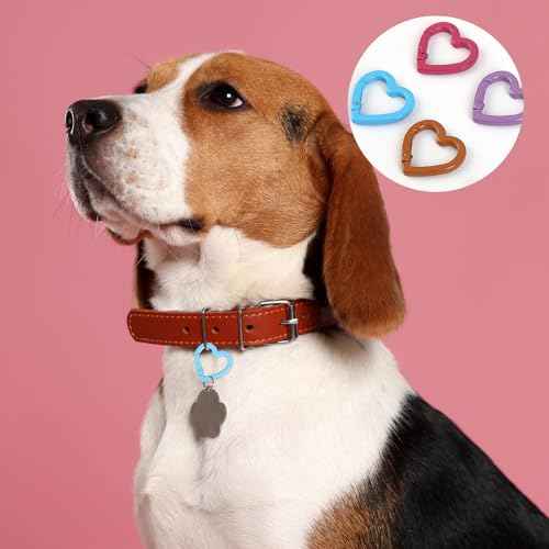 12 Pcs Heart Shaped Keychain Clip Cute Carabiner, Zinc Alloy Spring Snap Hooks for Keys, Bags, Camping, Hiking, Fishing, Travel, DIY Crafts, Fashion Accessories (12 Color)