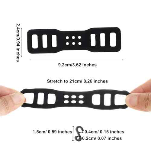 4-Pack Bike Silicone Band,Bicycle Handle Bars Elastic Strap Bandage,Mount Band Holder for Fixing Tail Light,Recorder