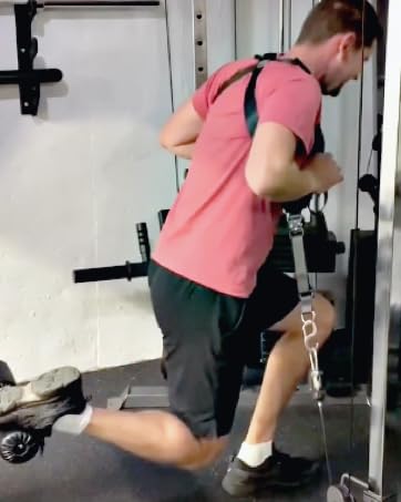 RR GET RIPPED! BY ROSENBLATT Squat Harness Premium Adjustable V3. squat deadlift lunge calf raise nordic knees over toes mobility quads glutes hamstrings calves (Black)