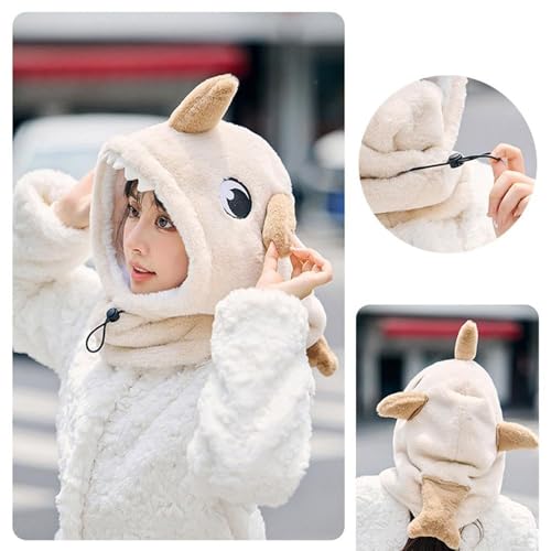 Ski Helmet Cover,Cute Shark Hood Ski Mask,for Women Men Riding Skiing Climbing
