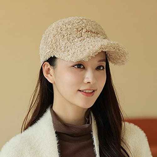 Warm-Winter-Fuzzy-Baseball-Caps-Women-Men-Fluffy-Teddy-Fleece Faux-Lamb-Wool-Basellball-Hat