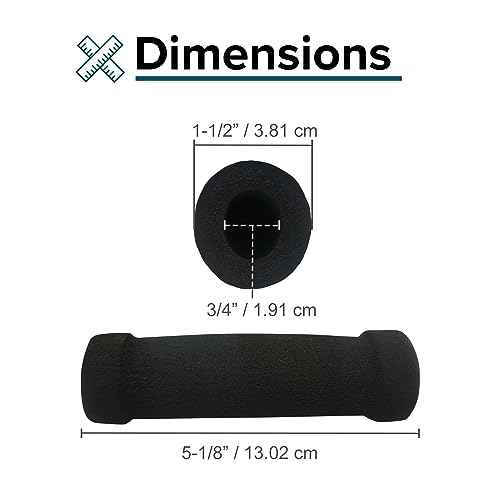 AlveyTech 130 mm (5") Long Handlebar Grip (Set of 2) - Replacement Foam Grips for Mobility Scooters, Folding E-Scooter, Electric Bicycles, Mini Dirt Gas Powered Bikes, Pit Pocket Mod Bike Parts