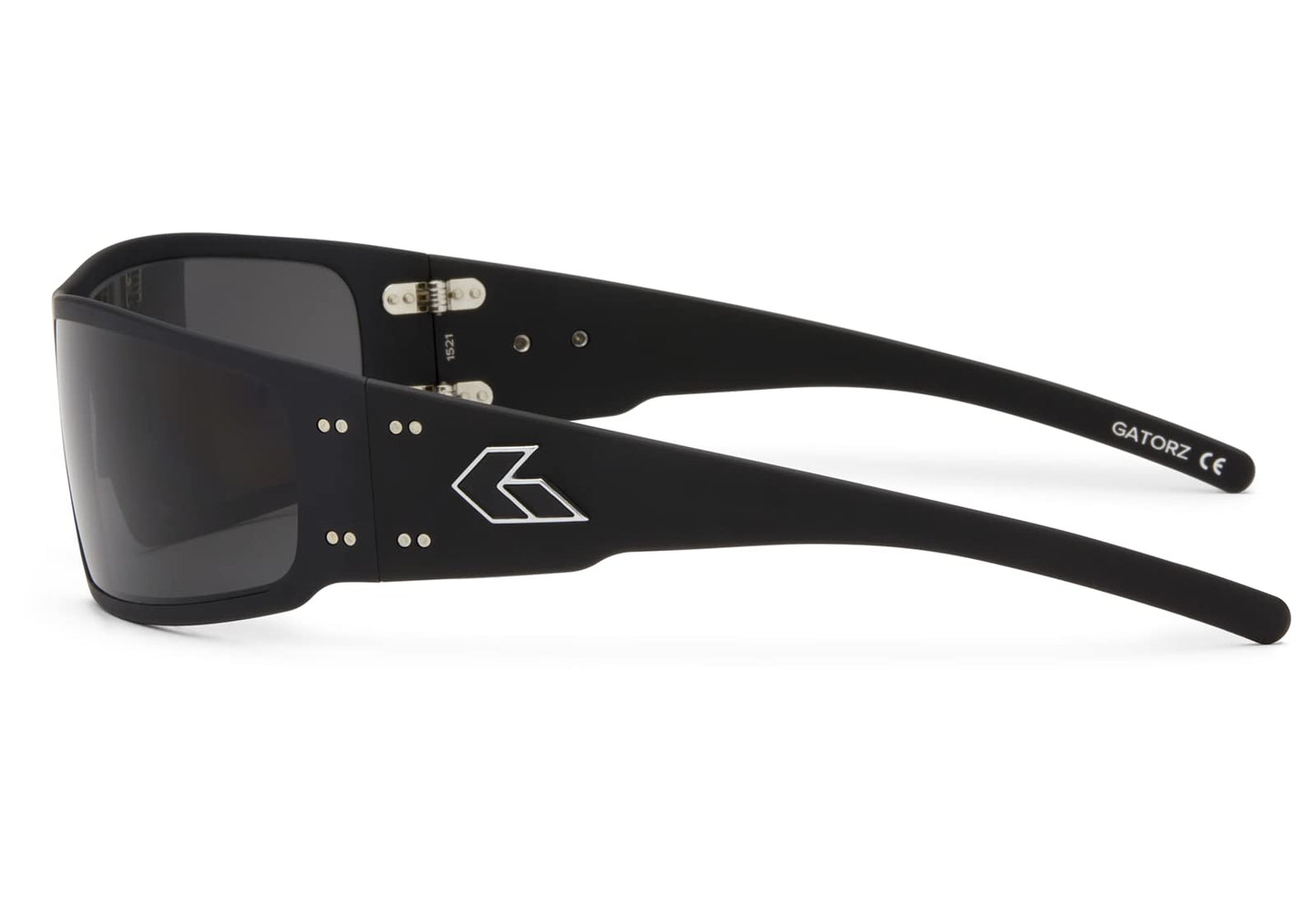 Gatorz Magnum Sunglass, Black Cerakote Frame, Silver Logo, Smoke Polarized Lens - Made in the USA - GZ-01-021
