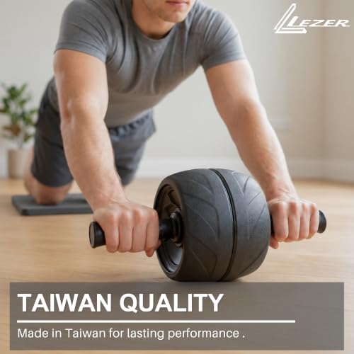 Ab Wheel Exercise Wheel with Extra-Wide 5.5-Inch Rubber Tread for Core Training