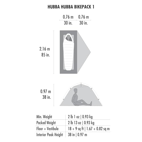 MSR Hubba Hubba Bikepack 1 Person Bikepacking Tent