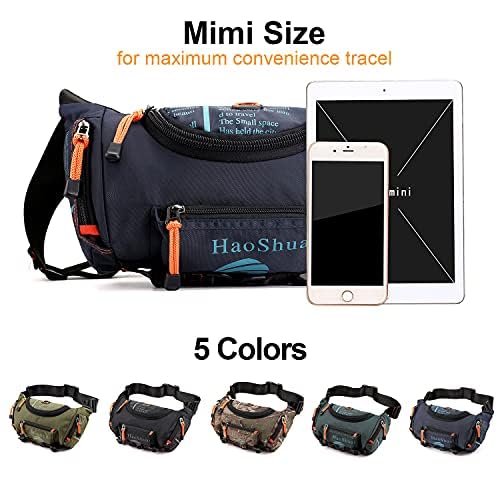 Waterproof Fanny Pack Crossbody Outdoor Waist Bag Pouch With Adjustable Strap Travel Hip Bag For Men Mountaineering,Hiking,Traveling, Camping, Cycling,Running (indigo)