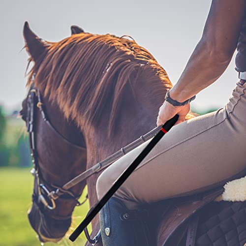 18-Inch Riding Crop Set with Non-Slip Handles - Black, 2 Pieces