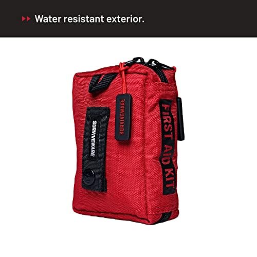 Surviveware 51 Pcs Comprehensive Premium Survival First Aid Kit - Medical Emergency Kit for Travel Camping Gear, Home Essentials & Outdoor Emergencies - HSA & FSA Eligible Survival Kit