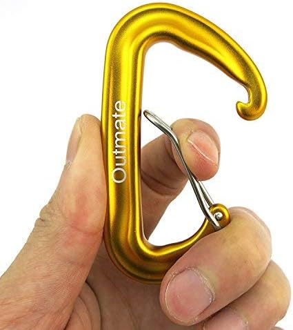 12kN 3.2"x2" Heavy-Duty Carabiner Clips - Durable, Lightweight Aluminum Alloy Carabiners for Hiking, Camping, Keychains, Dog Leashes, Hammocks & More
