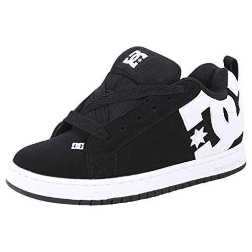 DC Men's Court Graffik Skateboarding Shoe, Black, 9 D US