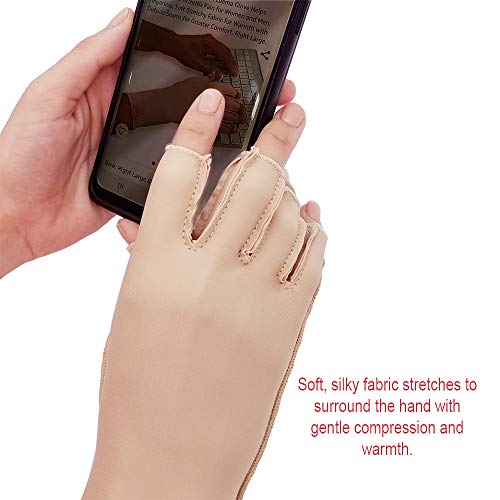 Therapeutic Compression Edema Glove for Pain Relief and Swelling - Fingerless, Right XS Youth