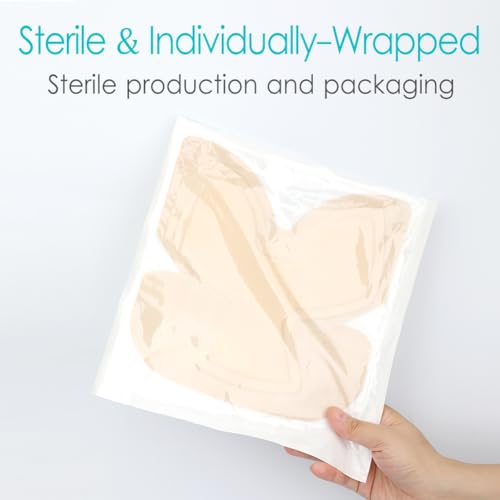 Large Pack of 3 Silicone Heel Border Foam Dressings 8x8 Inches for Wound Care