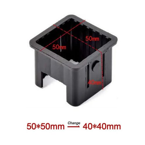 SquEqu 2 Pack Square Tube Inserts Sleeve Converter Edge Length 50mm to 40mm PE Inner Adapter for Glide Tubes Sliding Height Fitness Equipment Training Exercise Machine