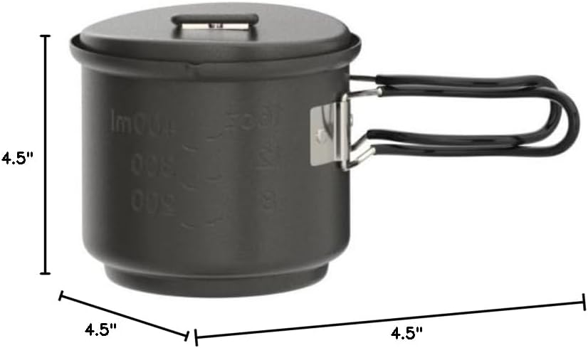 Esbit CS585HA 3-Piece Lightweight Camping Cook Set for Use with Solid Fuel Tablets