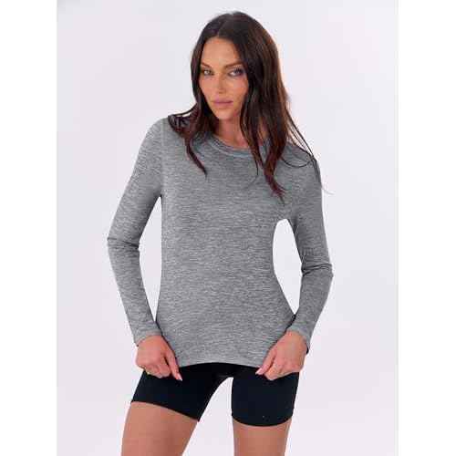 ANRABESS Womens Long Sleeve Workout Quick Dry Fitted Yoga Gym Athletic Shirts