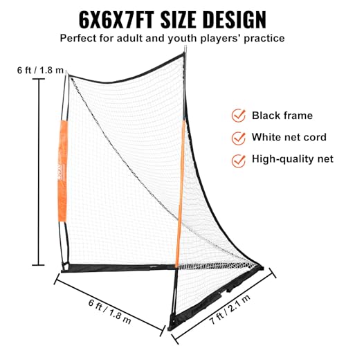 VEVOR Portable Lacrosse Goal - Complete Training Accessory Set with Extended Coverage for Youth and Adults