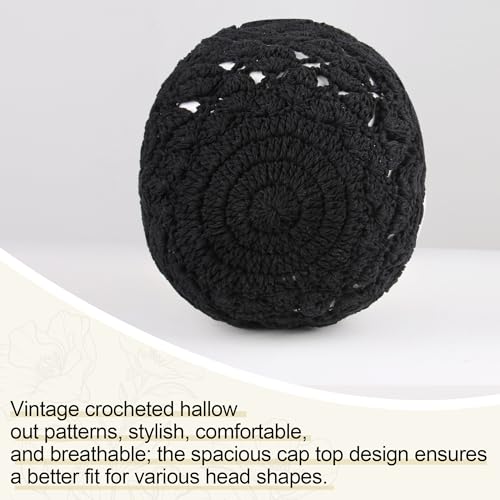 Ababalaya Women's Cotton Crochet Hat Boho Beanie Handmade Knit Skull Caps for All Seasons