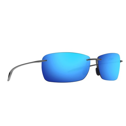 JULI Sports Sunglasses for Men Women Tr90 Rimless Frame for Running Fishing Golf Surf Driving MJ8010(Black/Blue)