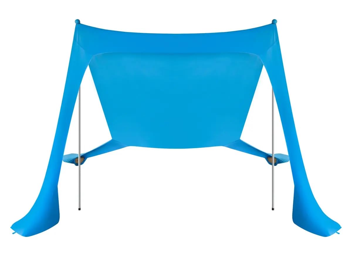 Monoprice 7-Foot, 4-Person Sunshade - with UPF 50+ UV Protection, Lightweight Lycra Fabric, Blue - Pure Outdoor Collection