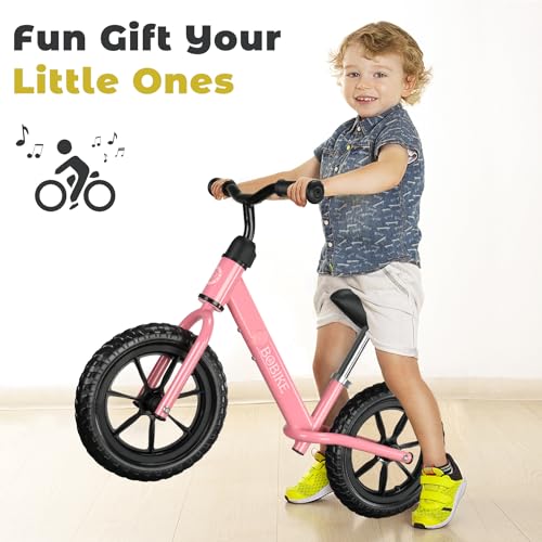 Balance Bike for Toddlers 2-5 Years Old - Pink Classic - No-Pedal Training Bike for Kids