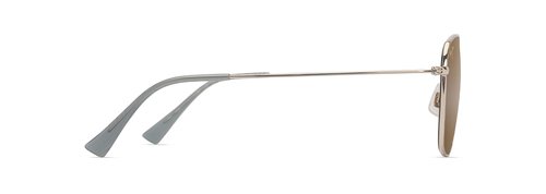 Maui Jim Unisex's Olali AF Polarized Square Sunglasses, Shiny Lt Gold W/Greyish-Green/Hcl® Bronze Polarized, Large