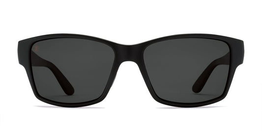 Kaenon Mens El Cap Square Polarized Sunglasses - Matte Black Frame | Grey 12% Lens