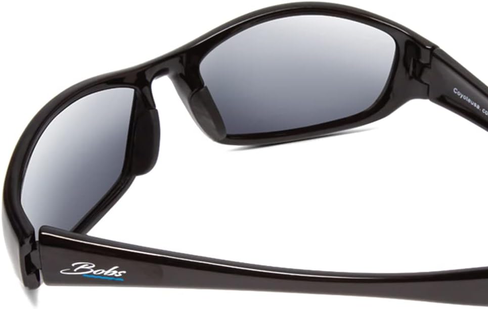 Coyote Eyewear FP-05 Floating Polarized Sunglasses, Black Frame, Gray Lens