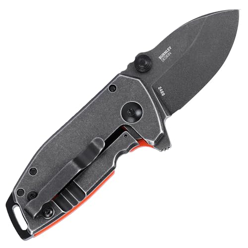 CRKT Squid Compact Everyday Carry Assisted Folding Knife with Frame Lock: D2 Plain Edge Blade, G10 Handle, Pocket Clip, 2486