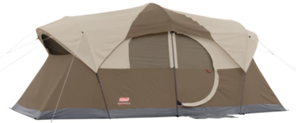 Coleman WeatherMaster 10-Person Camping Tent + Coleman Camping Cot, Air Mattress, & Pump Combo