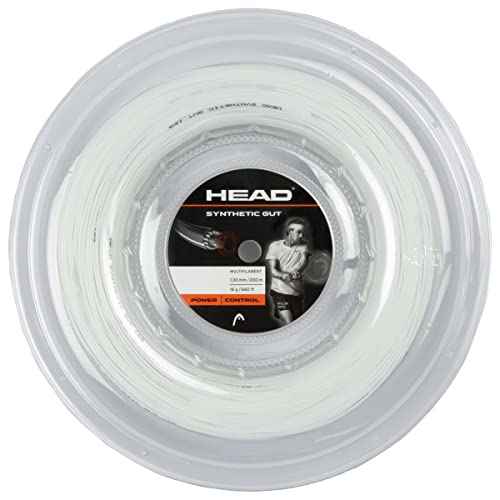 HEAD Synthetic Gut Tennis String Reel, 16 Gauge, White, 660 Foot Length