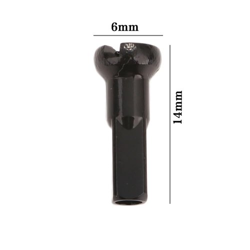 Vctitil 10Pcs 14G Spoke Nipples End Tips Mountain Bike Spoke Cap Aluminium Alloy Bicycle Spoke Nipples Wheel Spoke Nipple Decoration(Black)